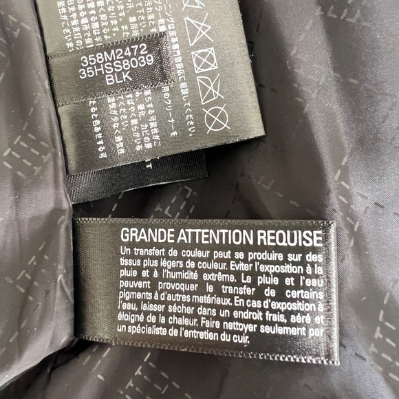 Cole Haan black lambskin leather moto jacket with gold-toned hardware - Picture 13 of 15